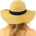Hello Sunshine Wide Brim 4" Summer Derby Beach Pool Floppy Dress Sun Hat 799705295629 eb-99246650
